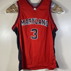 Maryland Terrapins Foot Locker Basketball Sewn Jersey #3 SIZE XL Red